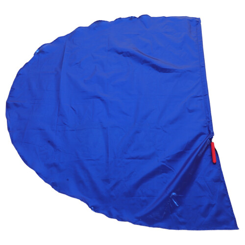 5Pcs Blue Worship Dance Flags Double-Sided Silky Semicircle for Stage 2