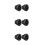 6Pcs Black Adjustable ABS Circular Air Vent Covers for Car Rv Use 6