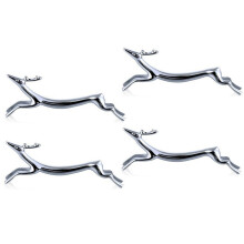 Porte-Baguettes Cerf En Alliage De Zinc Argenté Design Élégant