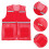 4Pièces Gilets De Rouge Construction Respirante Zippée 10