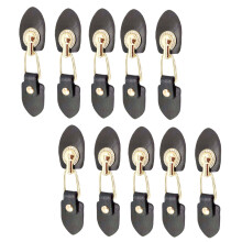 20Paires Boutons Décoratifs Toggle En Cuir PU Noir Pour Vêtements