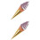 2Pièces Ornements Glace PVC Décorations Boutiques Café 7