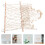 4Pièces Rangement Mural Double En Coton Beige Pour Peluches 11