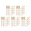 50Pièces Poignées Éventails Bambou Kaki Pour Décorations Mariage DIY 6