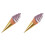2Pièces Ornements Glace PVC Décorations Boutiques Café 4