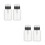 4Pièces Flacons Transparents Verrouillables Bouteille Liquide 3