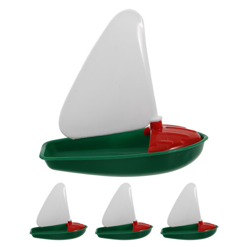 8Pièces Bateaux Flottants Plastique Vert Jouets Pour Bain 1