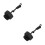 2Pièces Bouchons Valve Bouteille Aluminium Noir Threaded 5
