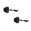 2Pièces Bouchons Valve Bouteille Aluminium Noir Threaded 6