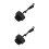 2Pièces Bouchons Valve Bouteille Aluminium Noir Threaded 7