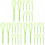 30Pièces Accessoire Fabrication Papier Vert Clair En Plastique Facile 4