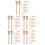 50Pièces Poignées Éventails Bambou Kaki Pour Décorations Mariage DIY 9