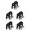 5Paires Extension Amortisseur Aluminium Noir 8