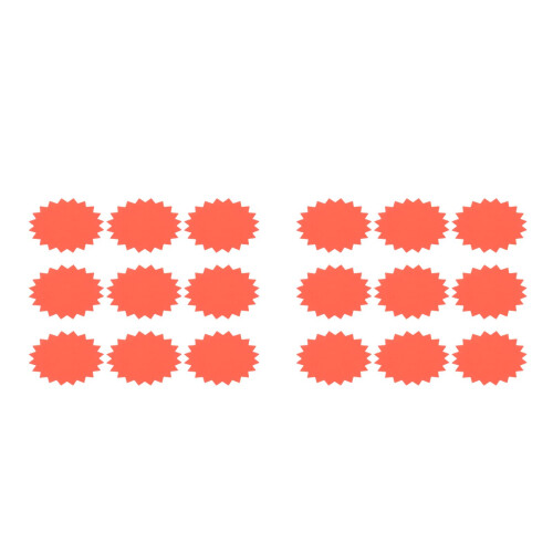 200Pièces Étiquettes Prix Fluo Orange Forme Explosion Pratiques 2