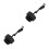 2Pièces Bouchons Valve Bouteille Aluminium Noir Threaded 8