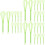 30Pièces Accessoire Fabrication Papier Vert Clair En Plastique Facile 8