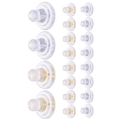 40Pcs Clear Silicone Earring Backs Lightweight Soft Secure Ear Plugs