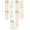 50Pièces Poignées Éventails Bambou Kaki Pour Décorations Mariage DIY 4