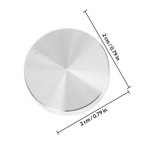 6Pièces Rondelles Aluminium Pour Table Verre Argent 1