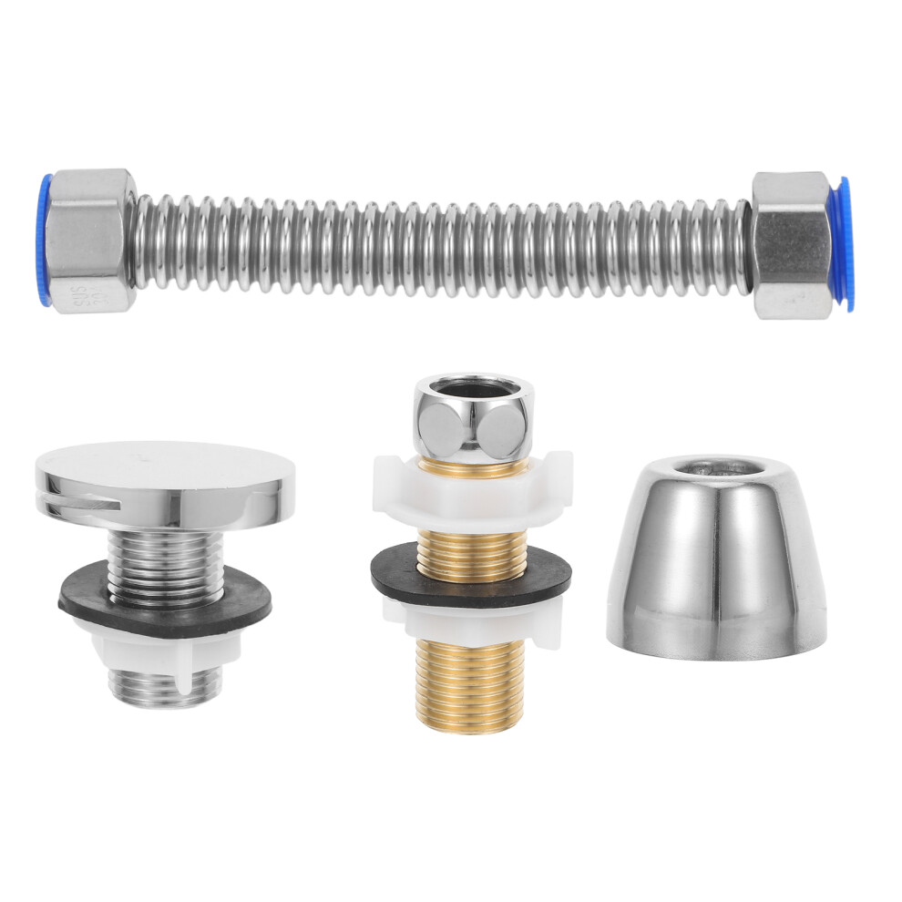 1Set Efficient Flush Urinal Sprayer Pipe Kit Splash-Proof Silver Valve 3414215607997
