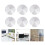 6Pièces Rondelles Aluminium Pour Table Verre Argent 7
