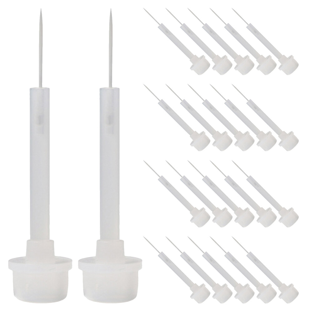 Solustre White 60Pcs Nail Art Replacement Brushes For Manicure And Salon Use