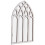 2Pcs Gothic Arched Window Pane Mirrors White Wood for Wall Decor Home 2