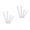8Pcs White Plastic Dough Rollers Nonstick for Baking Cake Pizza Pastry 4