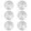 6Pièces Rondelles Aluminium Pour Table Verre Argent 10