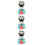 3Pièces Figurines Panda Swing Résine Décor Tableau De Bord 4