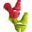 2Pièces Clip Anti-Brûlure Silicone Pour Casserole Multifonction Coloré 2