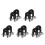 5Paires Extension Amortisseur Aluminium Noir 4