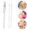 4Pcs White Plastic Eyebrow Mapping Pen Tattoo Marker with Refills 11
