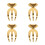 4Pcs Gold Stainless Steel Salad Hands Secure Grip Serving Utensils 7