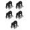 5Paires Extension Amortisseur Aluminium Noir 5
