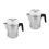 2Pcs Portable Aluminum Coffee Pot Silver Lightweight Camp Kettle 5