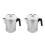 2Pcs Portable Aluminum Coffee Pot Silver Lightweight Camp Kettle 10