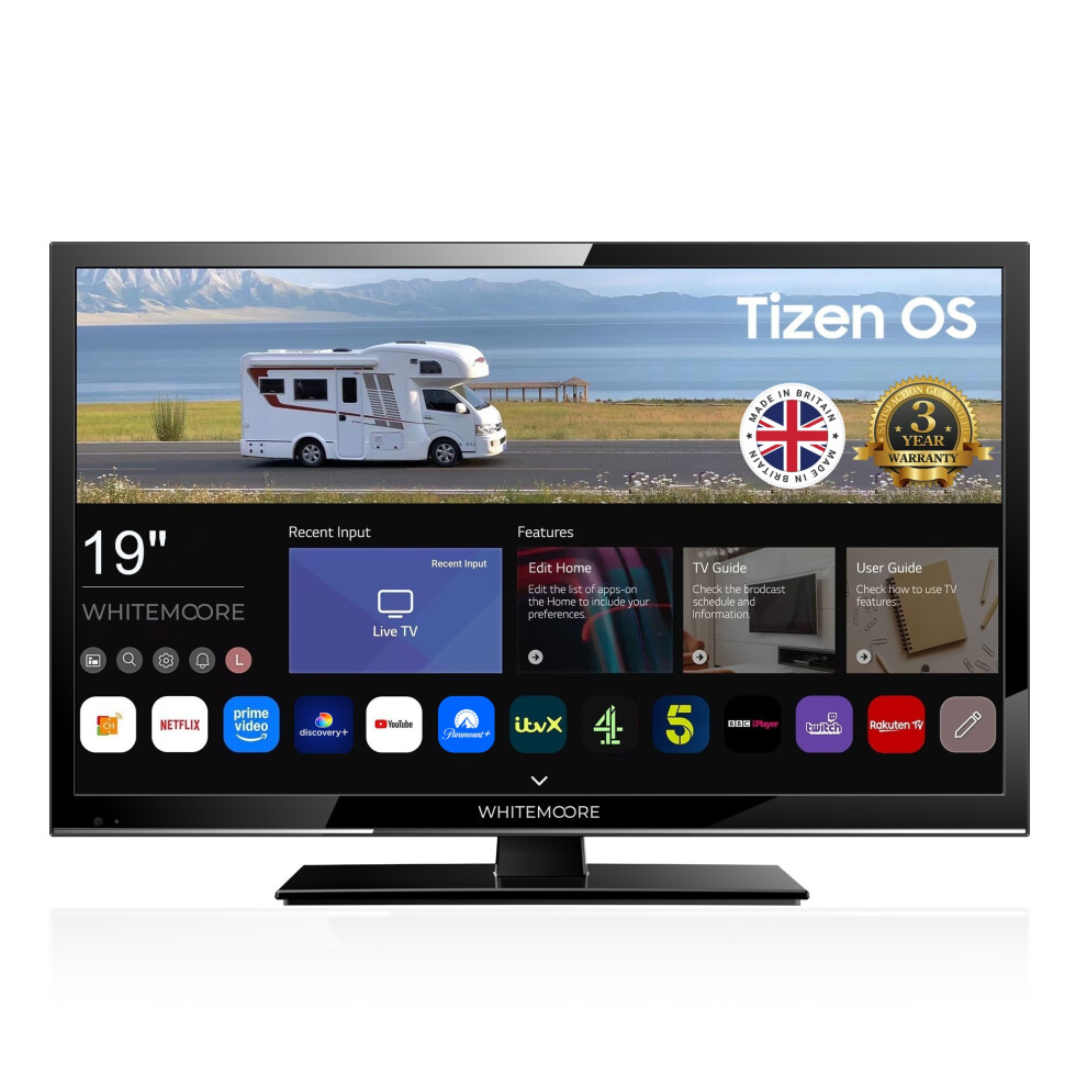 Whitemoore 19" 12V/24V Smart Tv Freeview Play Caravan, Truck & Boat Tv 6940017327148