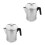 2Pcs Portable Aluminum Coffee Pot Silver Lightweight Camp Kettle 7