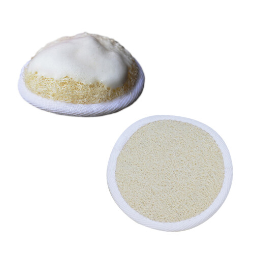 4Pcs Face Loofah Brush White Soft Cleaning Scrubber Flexible Handle 1
