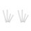 8Pcs White Plastic Dough Rollers Nonstick for Baking Cake Pizza Pastry 7