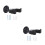 2Sets ABS Iron Black Guitar Wall Rack with Sponge Neck Support Holder 10