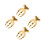 4Pcs Gold Stainless Steel Salad Hands Secure Grip Serving Utensils 3