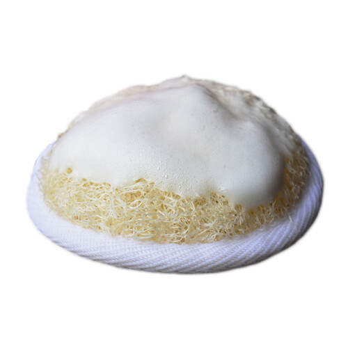 4Pcs Face Loofah Brush White Soft Cleaning Scrubber Flexible Handle