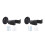 2Sets ABS Iron Black Guitar Wall Rack with Sponge Neck Support Holder 6