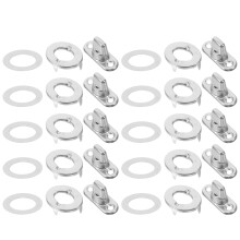 20Sets Durable Metal Snap Button Fastener Kit Silver for Various Uses