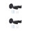 2Sets ABS Iron Black Guitar Wall Rack with Sponge Neck Support Holder 4