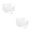 2Pcs White Acrylic Mail Holder Wall Mount Mail Organizer for Office 5