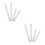 8Pcs White Plastic Dough Rollers Nonstick for Baking Cake Pizza Pastry 5
