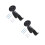 2Sets ABS Iron Black Guitar Wall Rack with Sponge Neck Support Holder 7